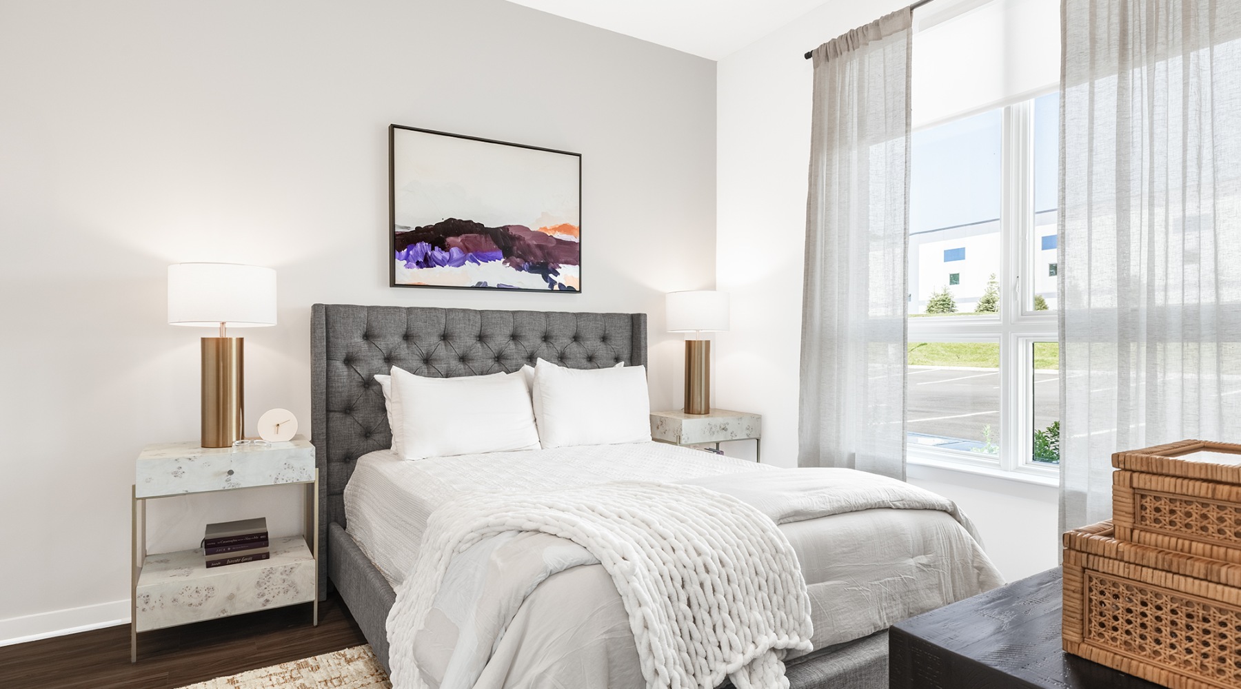 Sleep in style bedroom with large windows