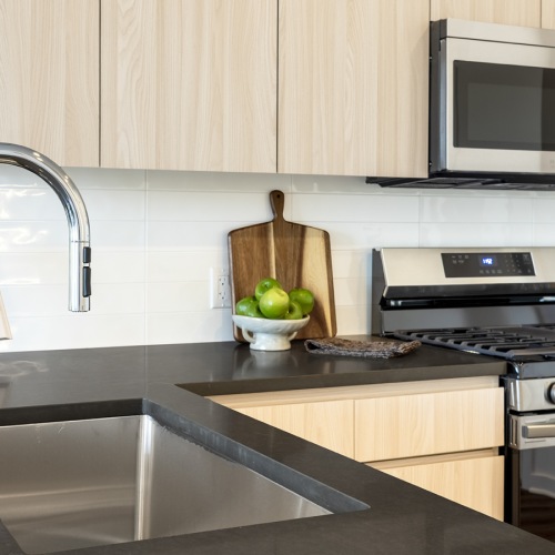 Spacious kitchens perfect for every chef kitchen with black countertops and stainless steel appliances