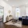 a living room with a large window